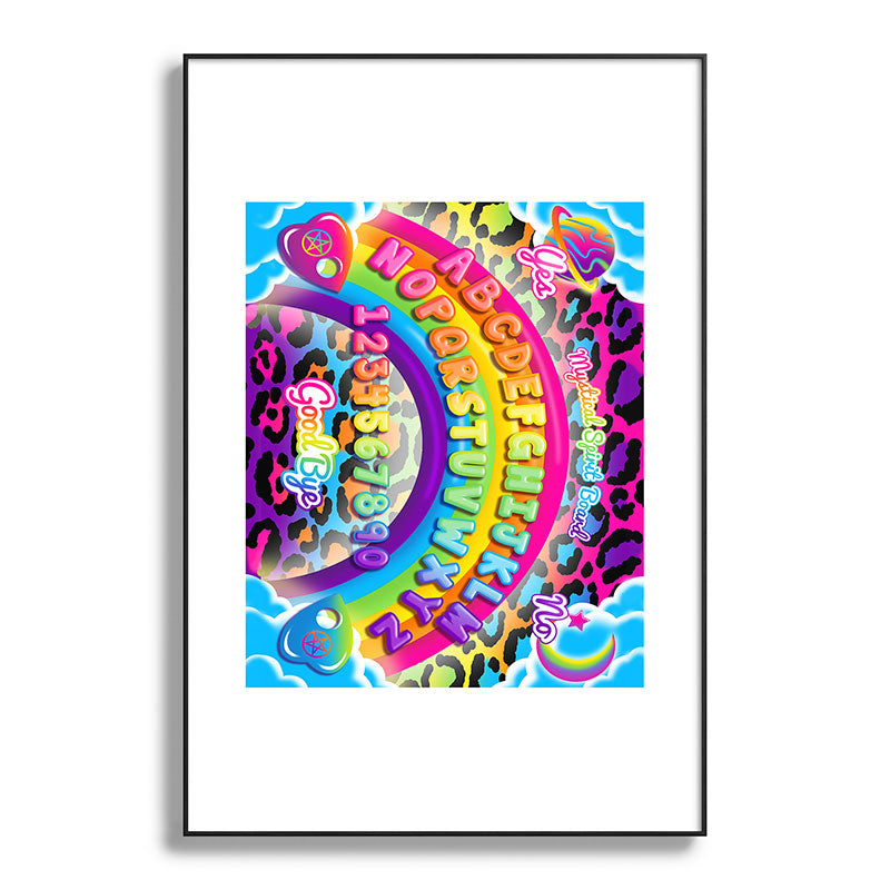 1997 Neon Rainbow Spirit Board Framed Art Print