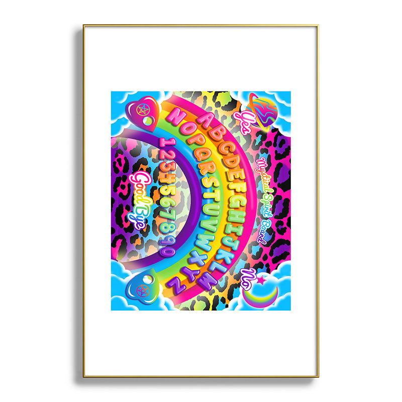 1997 Neon Rainbow Spirit Board Framed Art Print