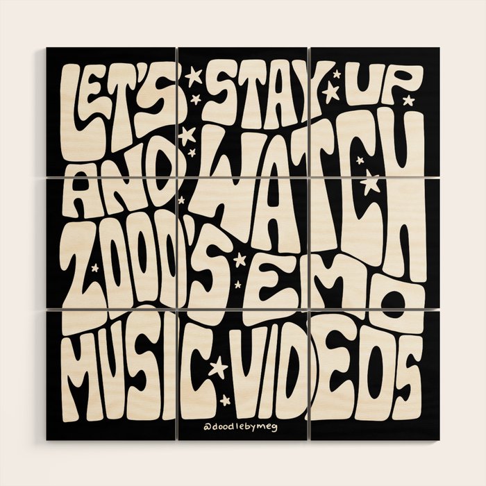 2000's Emo Music Video Wood Wall Art