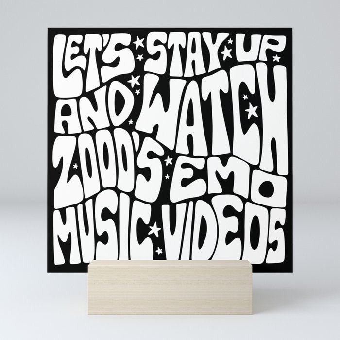 2000's Emo Music Video Mini Art Print