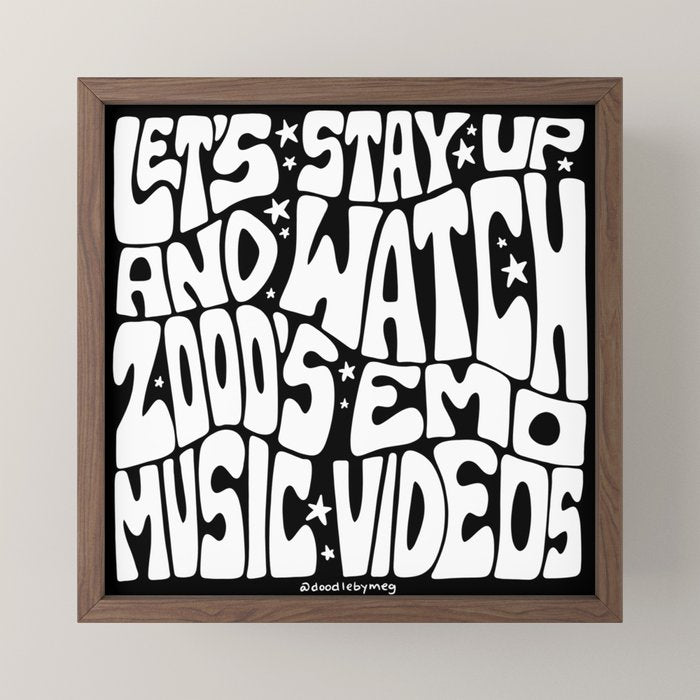 2000's Emo Music Video Mini Art Print