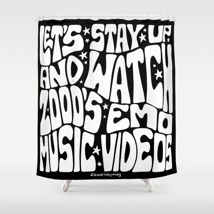 2000's Emo Music Video Shower Curtain