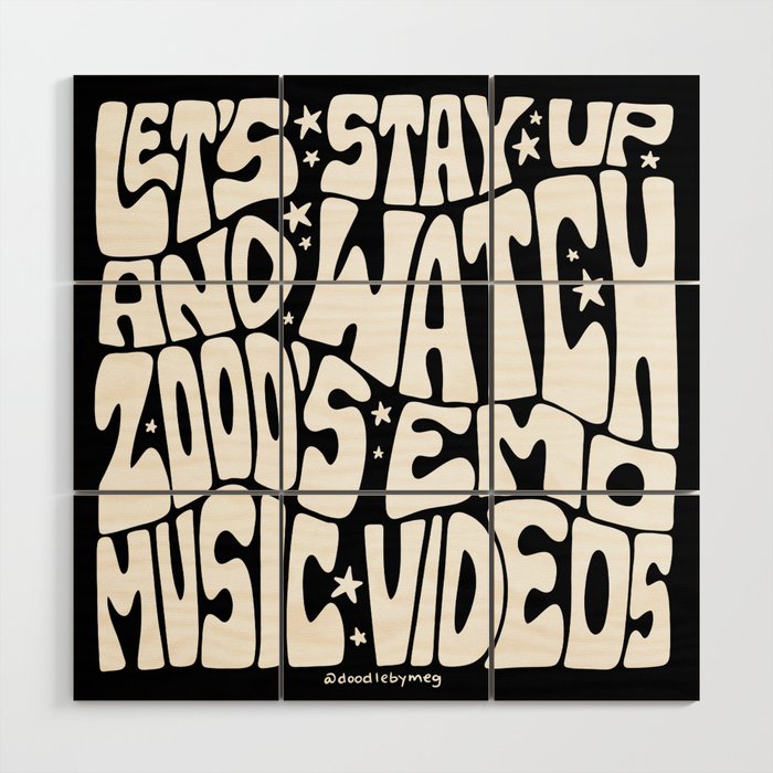 2000's Emo Music Video Wood Wall Art