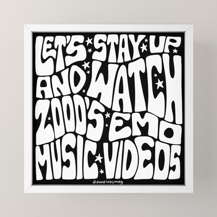2000's Emo Music Video Mini Art Print