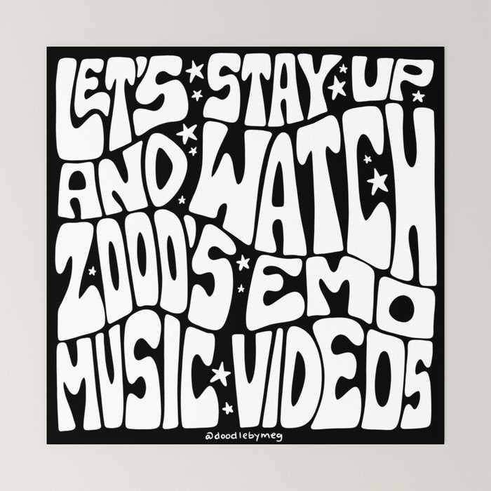 2000's Emo Music Video Mini Art Print