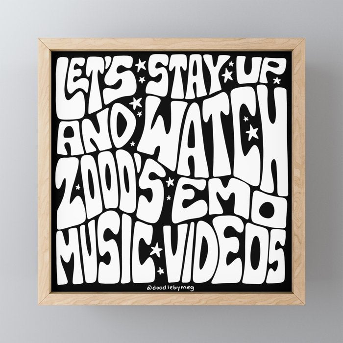 2000's Emo Music Video Mini Art Print