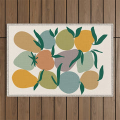 2025 EARTHY FRUIT MARKET CALENDAR Outdoor Rug