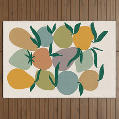 2025 EARTHY FRUIT MARKET CALENDAR Outdoor Rug
