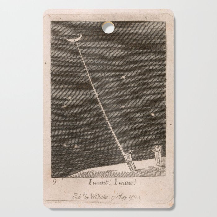 "I Want! I Want!" by William Blake (1793) Cutting Board
