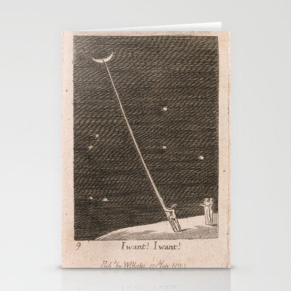 "I Want! I Want!" by William Blake (1793) Stationery Card