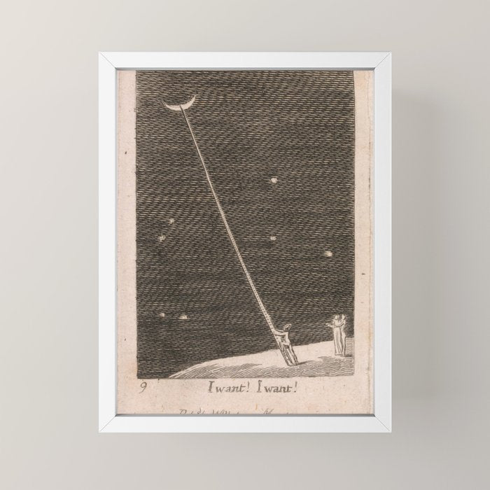"I Want! I Want!" by William Blake (1793) Mini Art Print