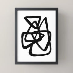 A Family Of Five White Background Mini Art Print