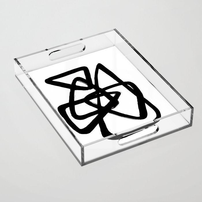 A Family Of Five White Background Acrylic Tray
