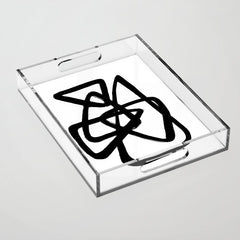 A Family Of Five White Background Acrylic Tray