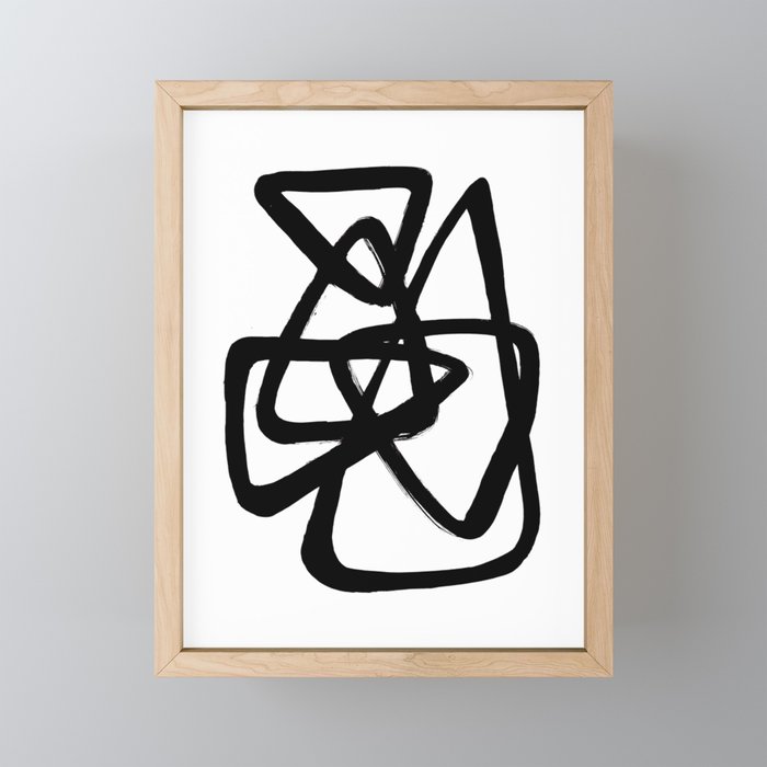A Family Of Five White Background Mini Art Print
