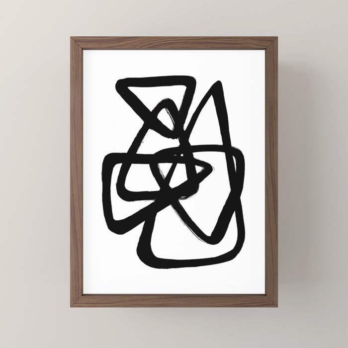 A Family Of Five White Background Mini Art Print