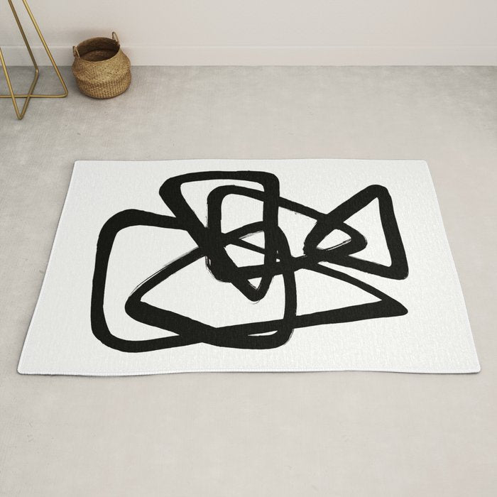 A Family Of Five White Background Rug