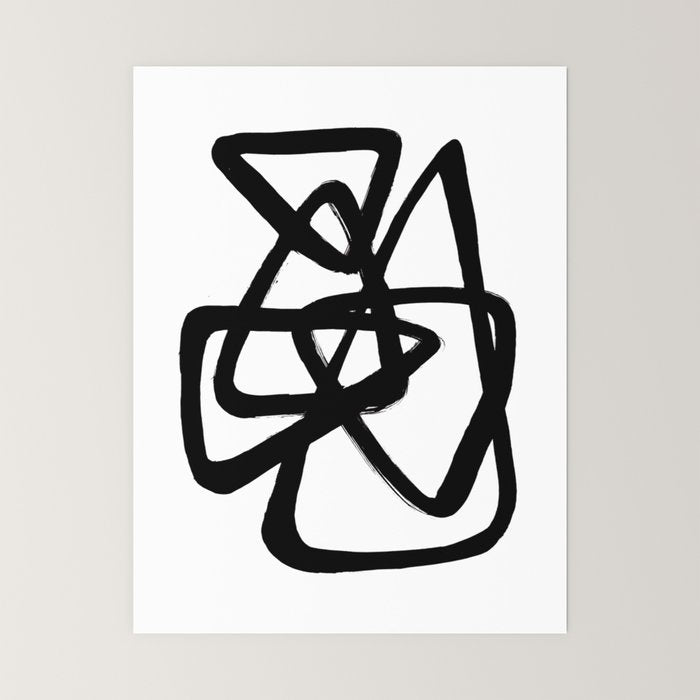 A Family Of Five White Background Mini Art Print