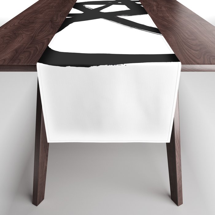 A Family Of Five White Background Table Runner