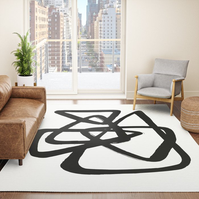 A Family Of Five White Background Rug