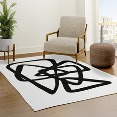 A Family Of Five White Background Rug