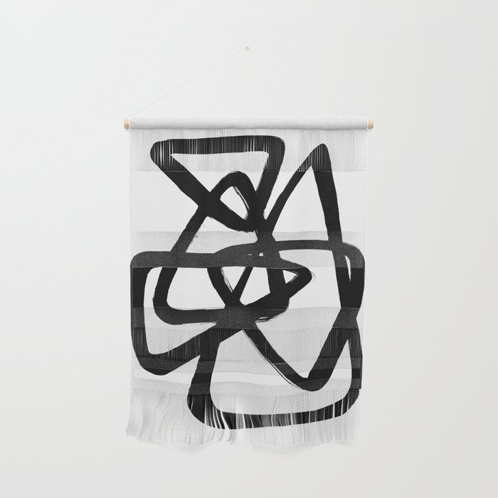 A Family Of Five White Background Wall Hanging