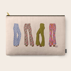1970s Bellbottom Bliss Retro Fashion Carry All Pouch
