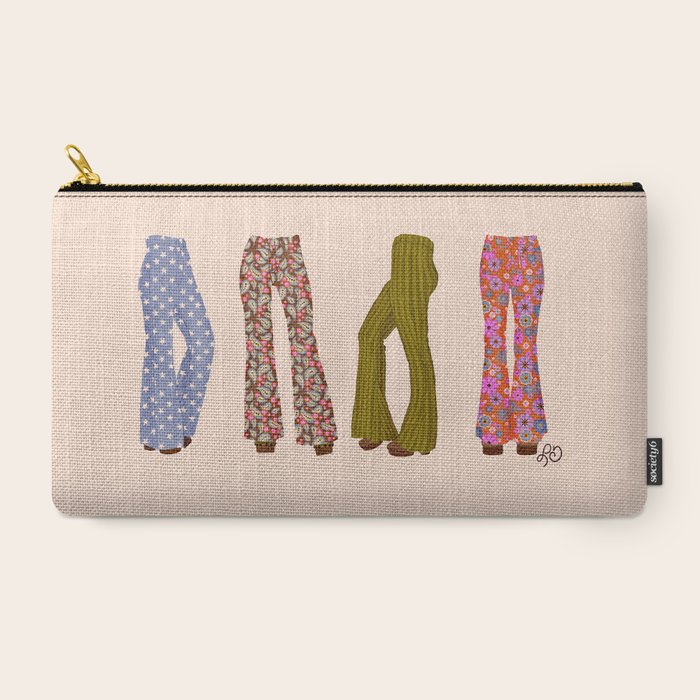1970s Bellbottom Bliss Retro Fashion Carry All Pouch