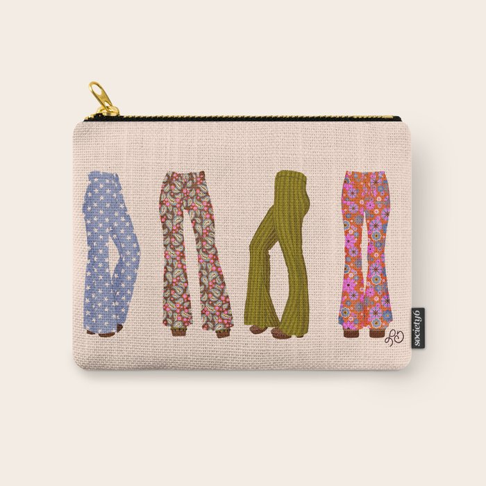 1970s Bellbottom Bliss Retro Fashion Carry All Pouch