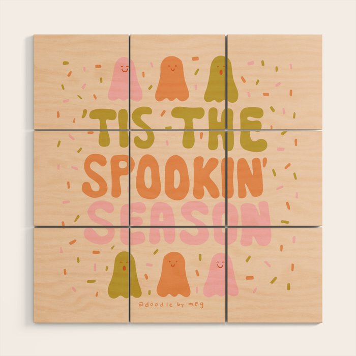 Tis the Spookin Season Wood Wall Art
