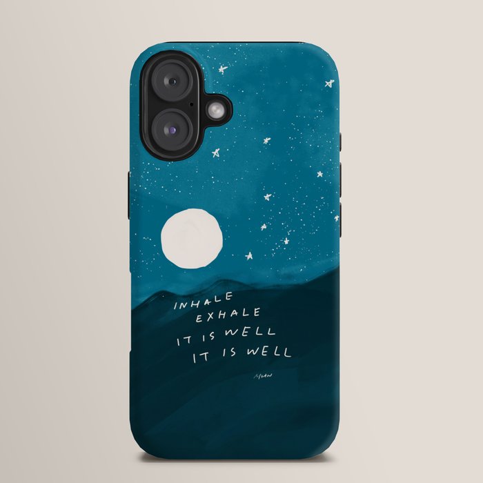 "Inhale Exhale It is Well It Is Well" iPhone Case