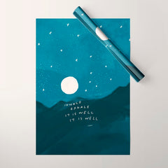 "Inhale Exhale It is Well It Is Well" Wrapping Paper