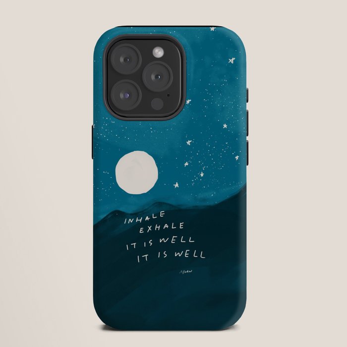 "Inhale Exhale It is Well It Is Well" iPhone Case