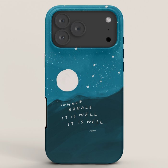 "Inhale Exhale It is Well It Is Well" iPhone Case