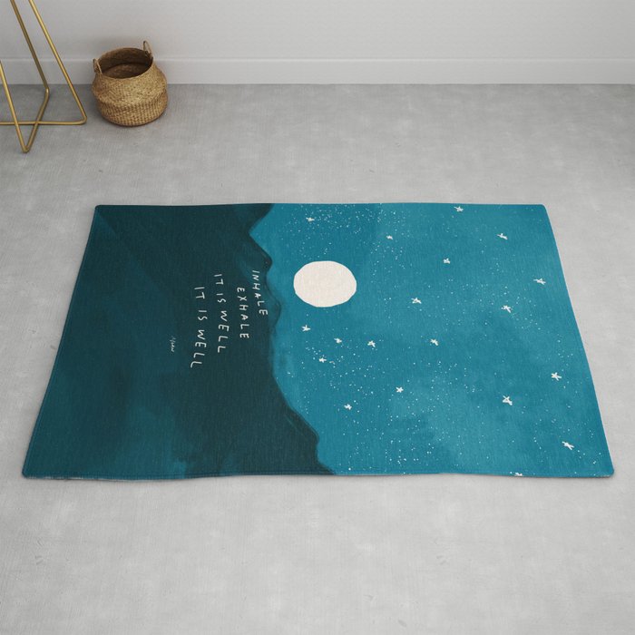 "Inhale Exhale It is Well It Is Well" Rug