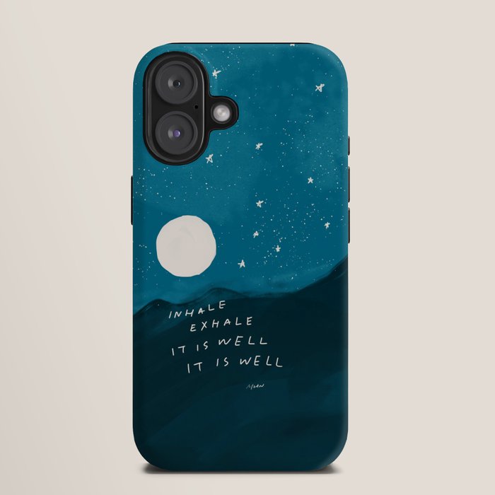 "Inhale Exhale It is Well It Is Well" iPhone Case