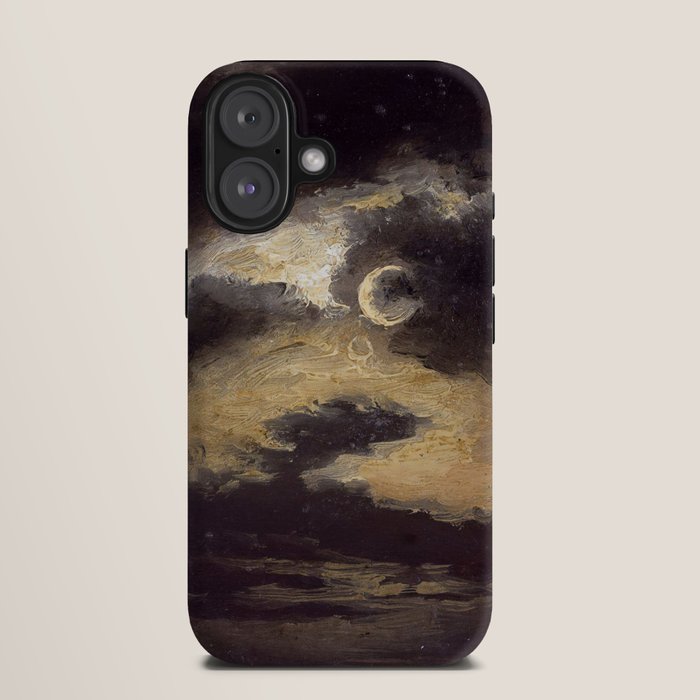 "Clouds in Moonlight" by Knud Baade, 1843 iPhone Case
