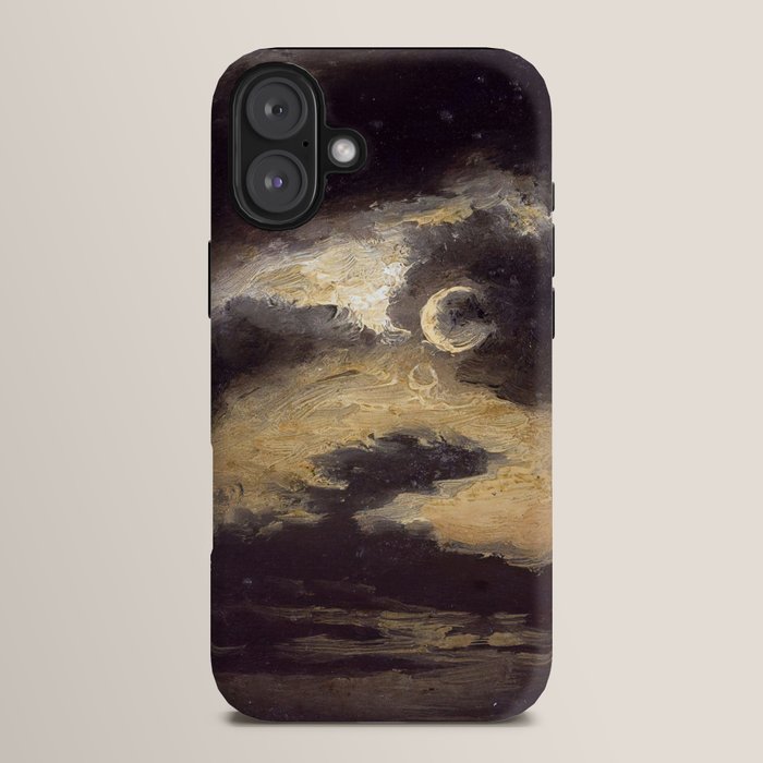 "Clouds in Moonlight" by Knud Baade, 1843 iPhone Case