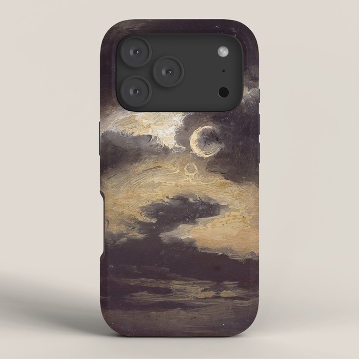 "Clouds in Moonlight" by Knud Baade, 1843 iPhone Case