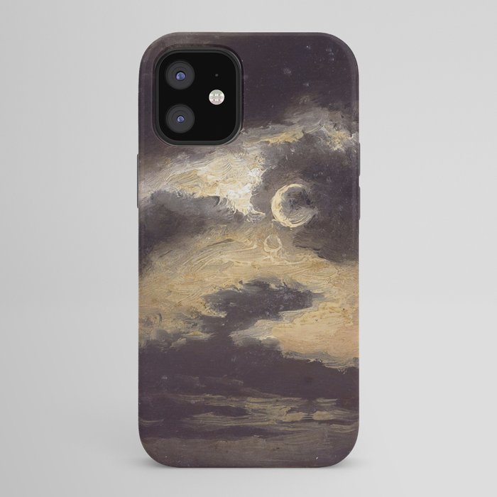 "Clouds in Moonlight" by Knud Baade, 1843 iPhone Case