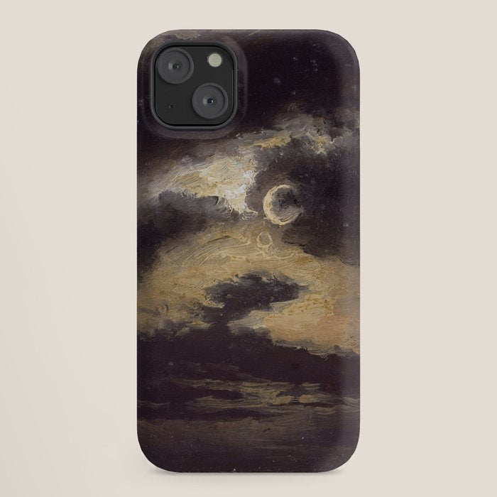 "Clouds in Moonlight" by Knud Baade, 1843 iPhone Case