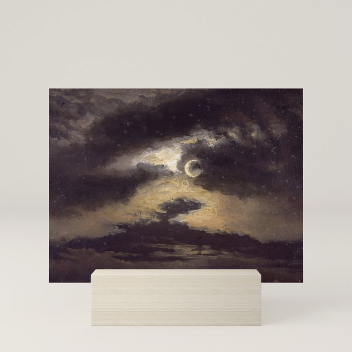 "Clouds in Moonlight" by Knud Baade, 1843 Mini Art Print