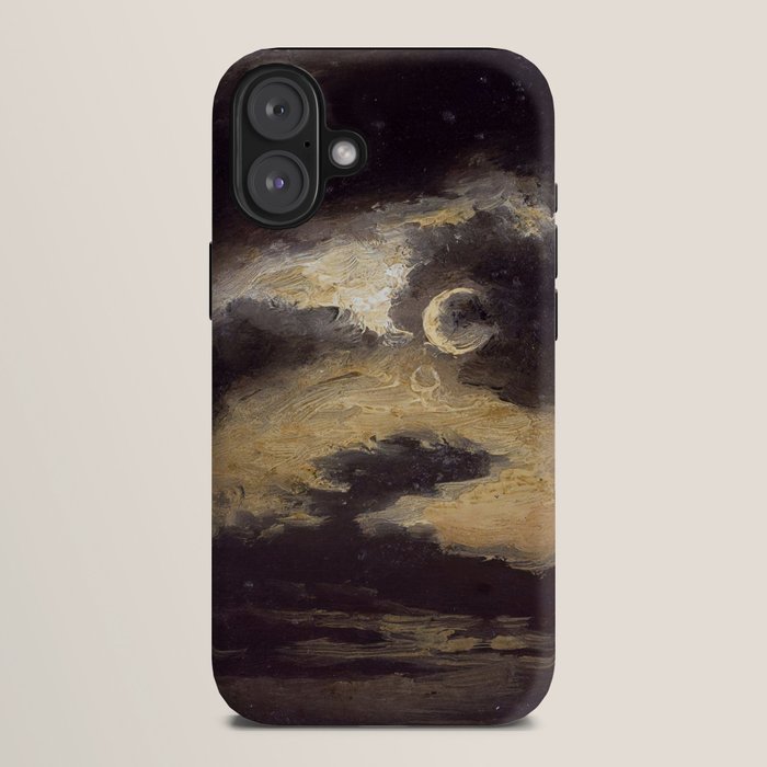 "Clouds in Moonlight" by Knud Baade, 1843 iPhone Case