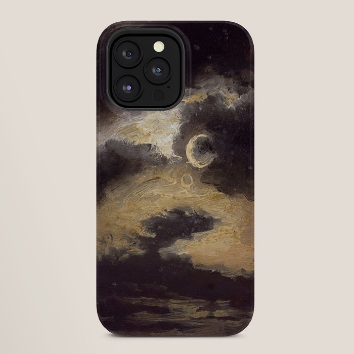 "Clouds in Moonlight" by Knud Baade, 1843 iPhone Case