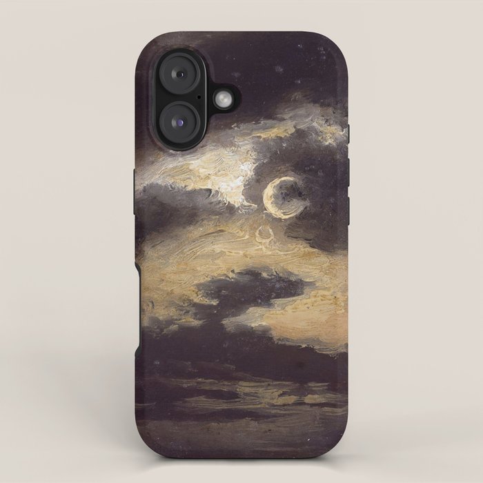 "Clouds in Moonlight" by Knud Baade, 1843 iPhone Case