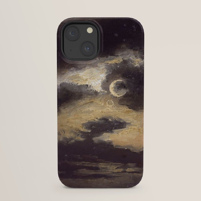 "Clouds in Moonlight" by Knud Baade, 1843 iPhone Case