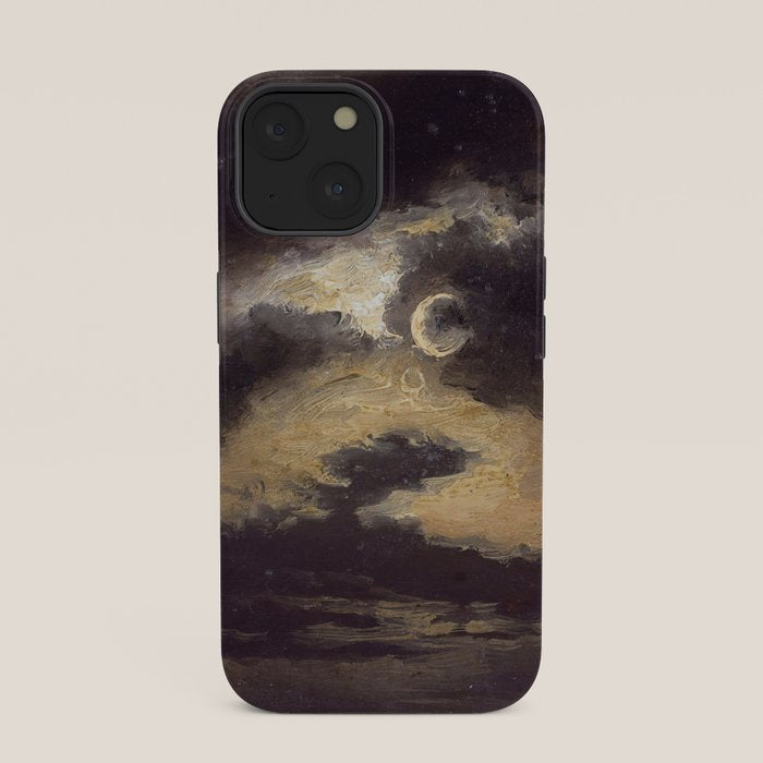 "Clouds in Moonlight" by Knud Baade, 1843 iPhone Case