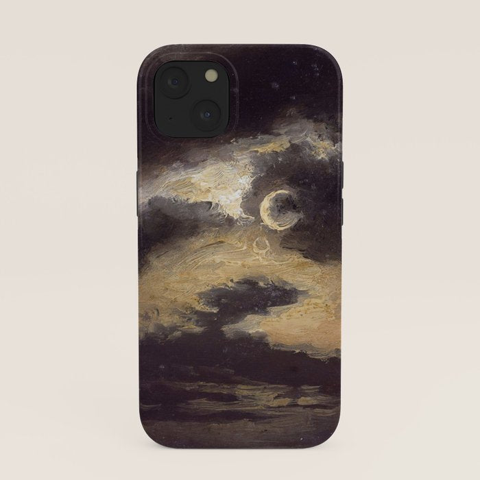 "Clouds in Moonlight" by Knud Baade, 1843 iPhone Case