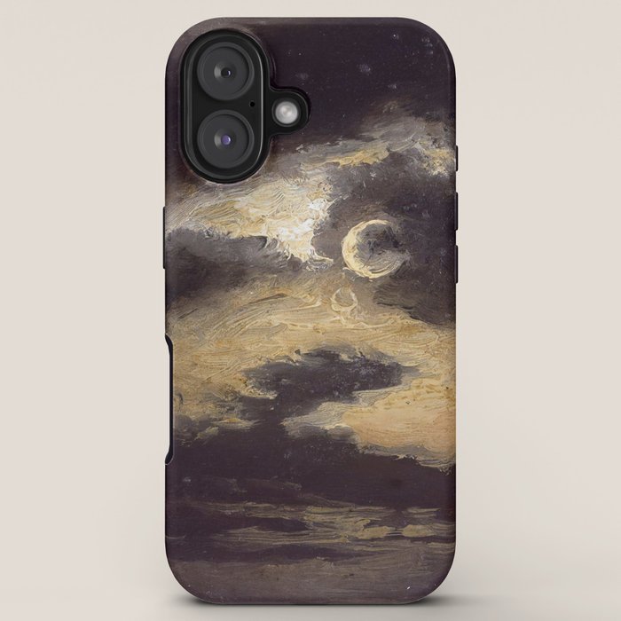 "Clouds in Moonlight" by Knud Baade, 1843 iPhone Case