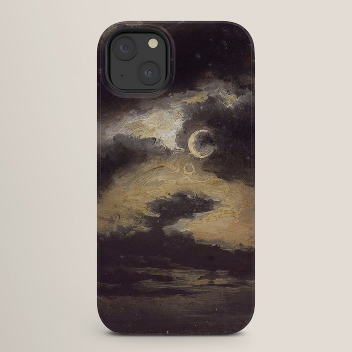 "Clouds in Moonlight" by Knud Baade, 1843 iPhone Case